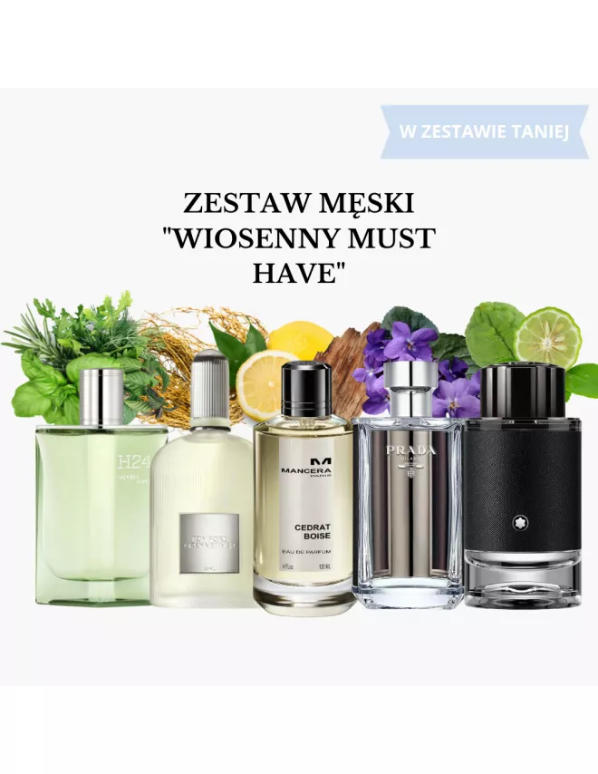 Męski zestaw próbek perfum-zapachy idealne na wiosnę, bestsellery wiosenne, top 5 zapachów na wiosnę